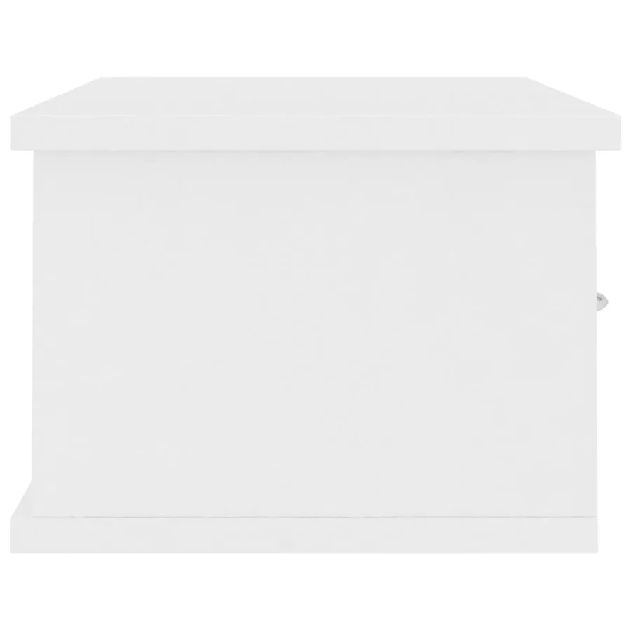 Étagère murale et tiroirs Blanc 60x26x18,5 cm Bois d'ingénierie - 5