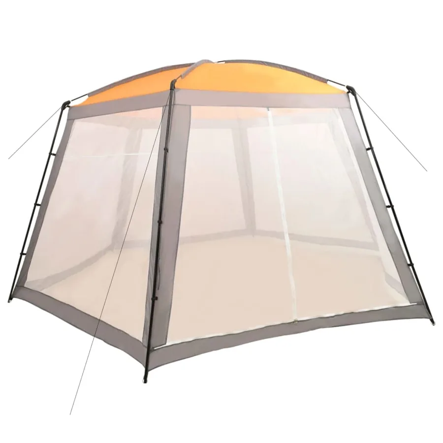 Tente de piscine Tissu 590x520x250 cm Gris