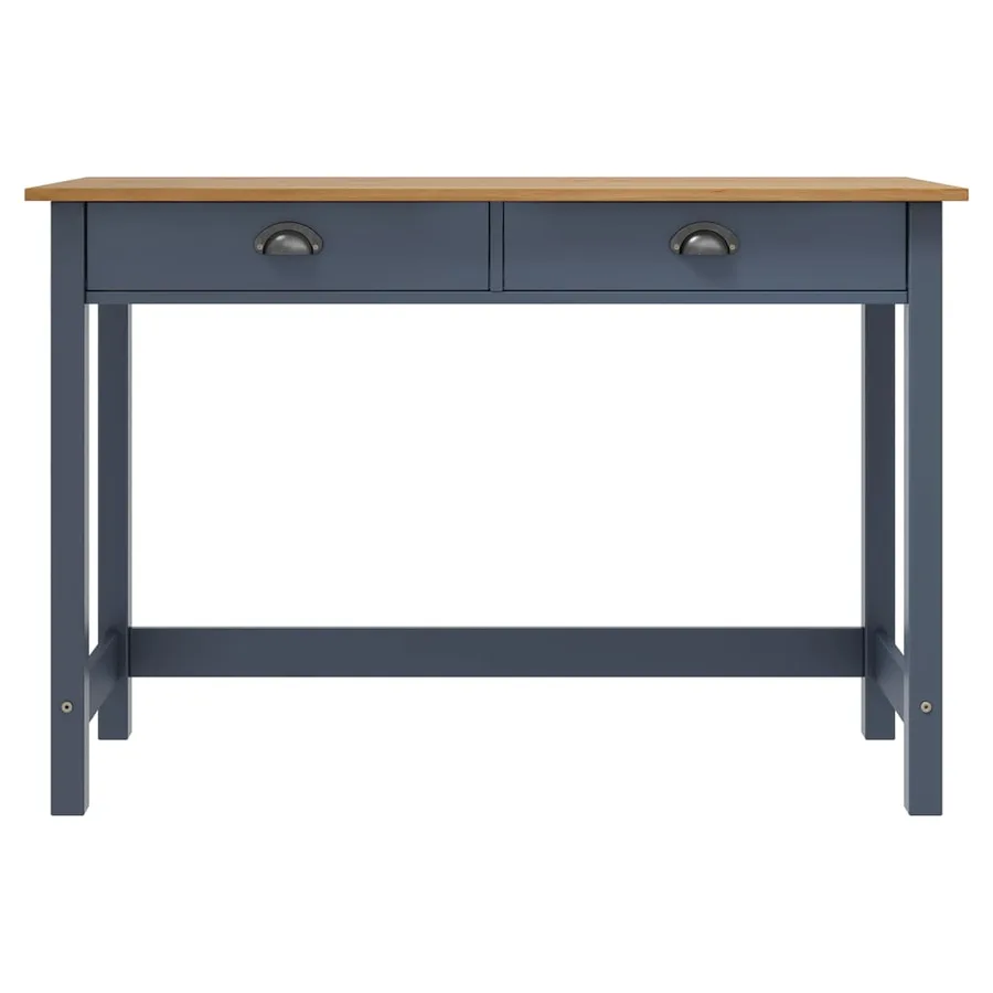 Table console Hill Range avec 2 tiroirs Gris 110x45x74 cm Pin - 2