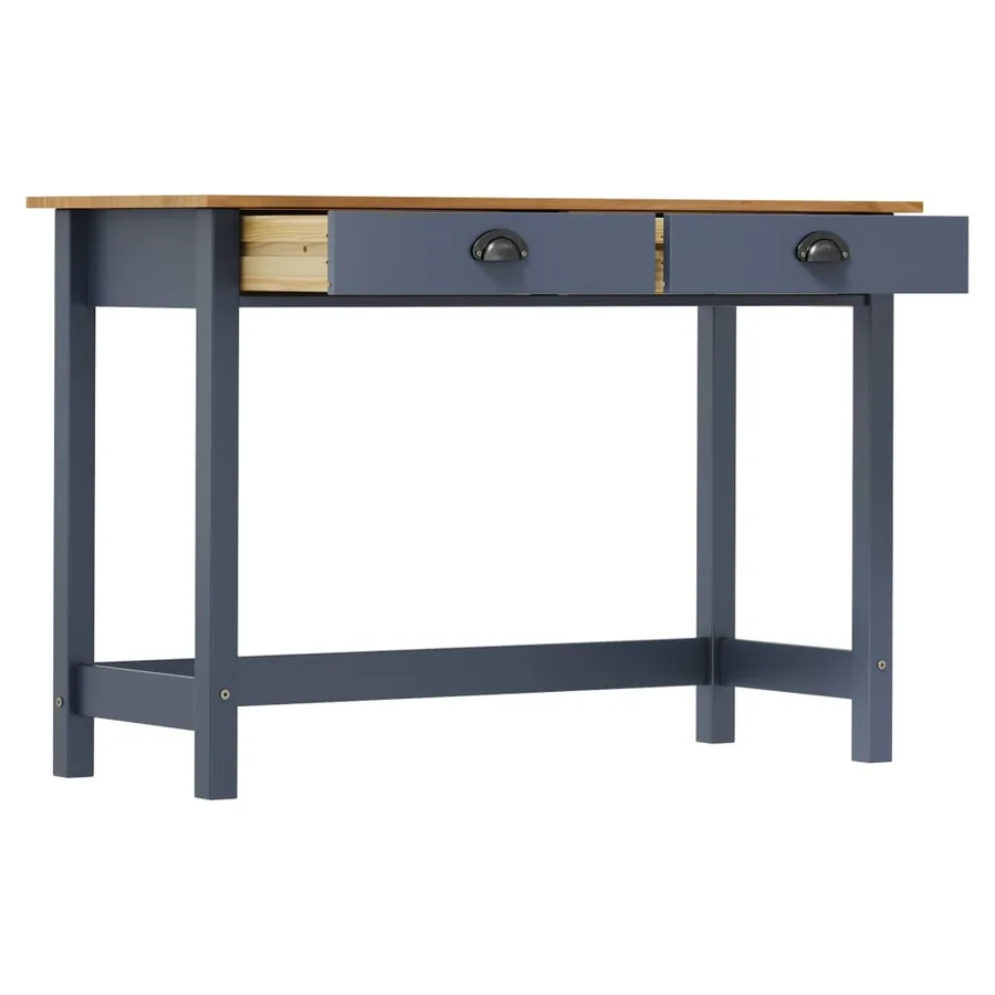 Table console Hill Range avec 2 tiroirs Gris 110x45x74 cm Pin - 3