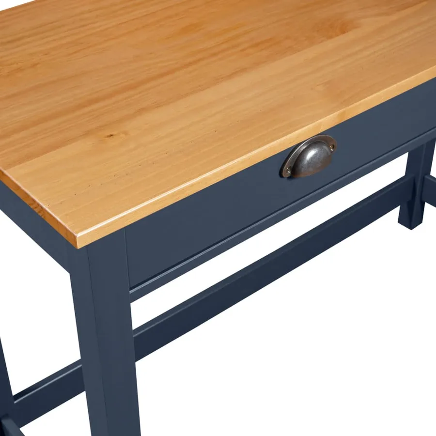 Table console Hill Range avec 2 tiroirs Gris 110x45x74 cm Pin - 4