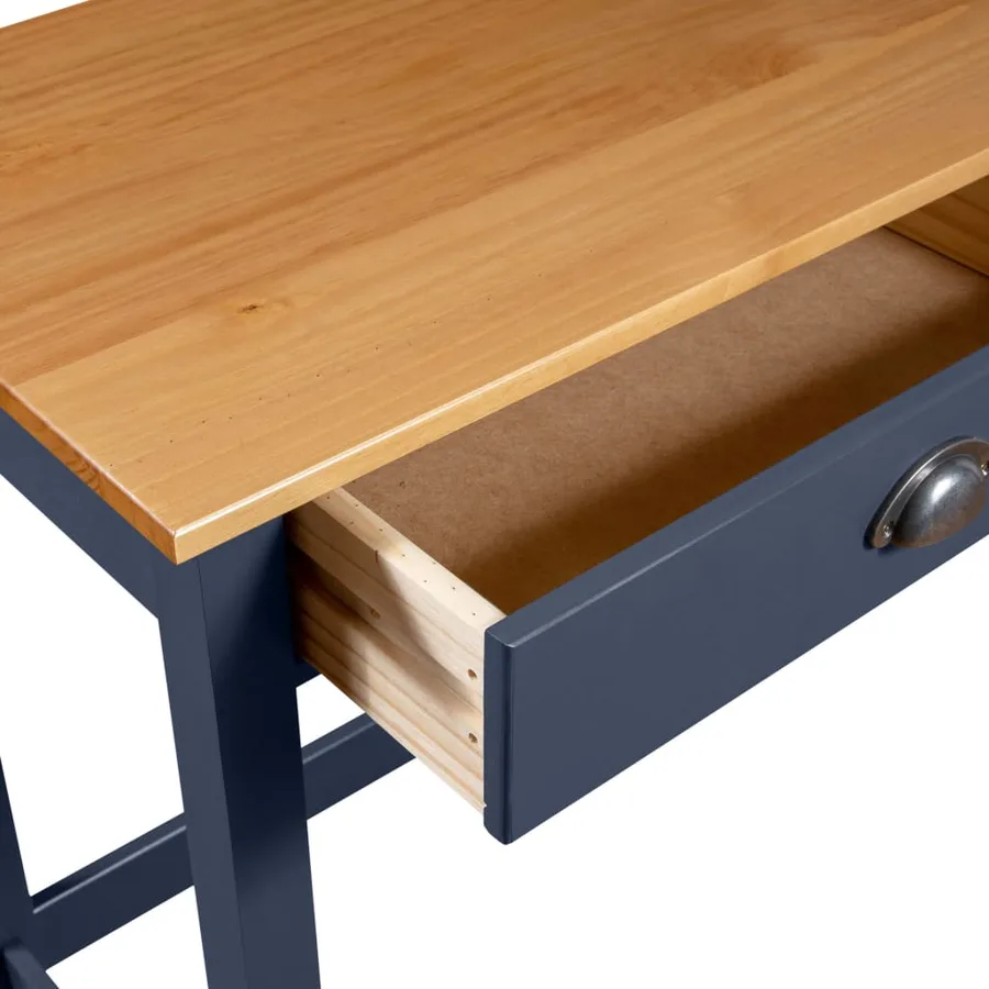 Table console Hill Range avec 2 tiroirs Gris 110x45x74 cm Pin - 5