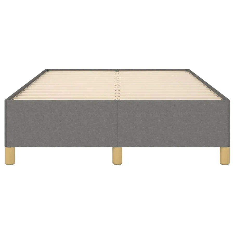 Cadre de lit sans matelas gris foncé 120x200 cm tissu - 5