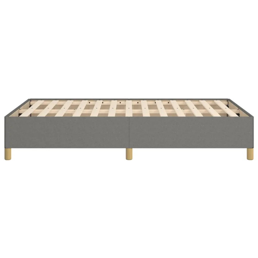 Cadre de lit sans matelas gris foncé 120x200 cm tissu - 6