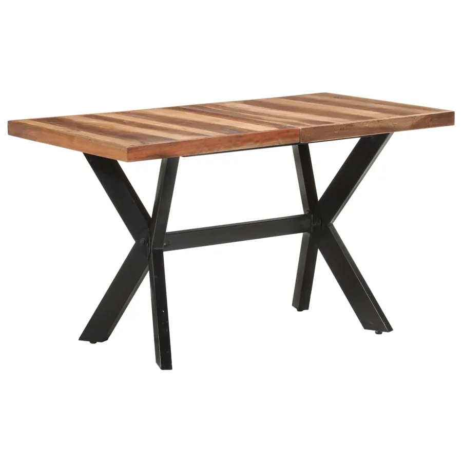 Table de salle à manger 140x70x75 cm Bois avec finition miel - 8