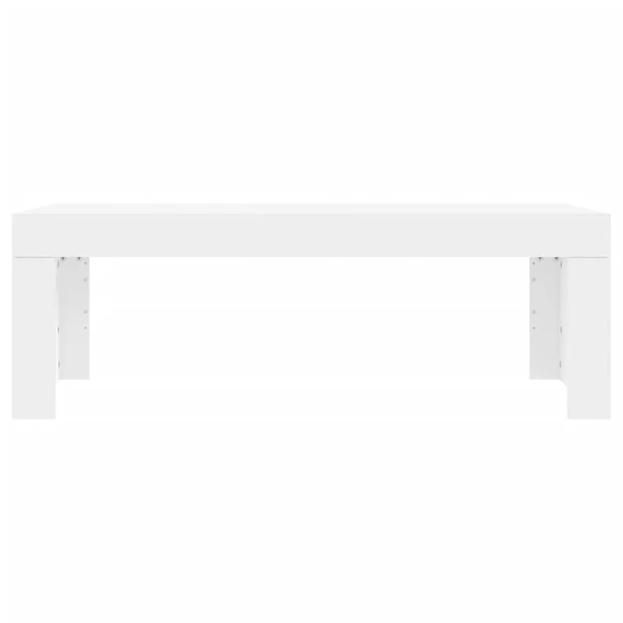 Table basse blanc 102x50x36 cm bois d'ingénierie - 4