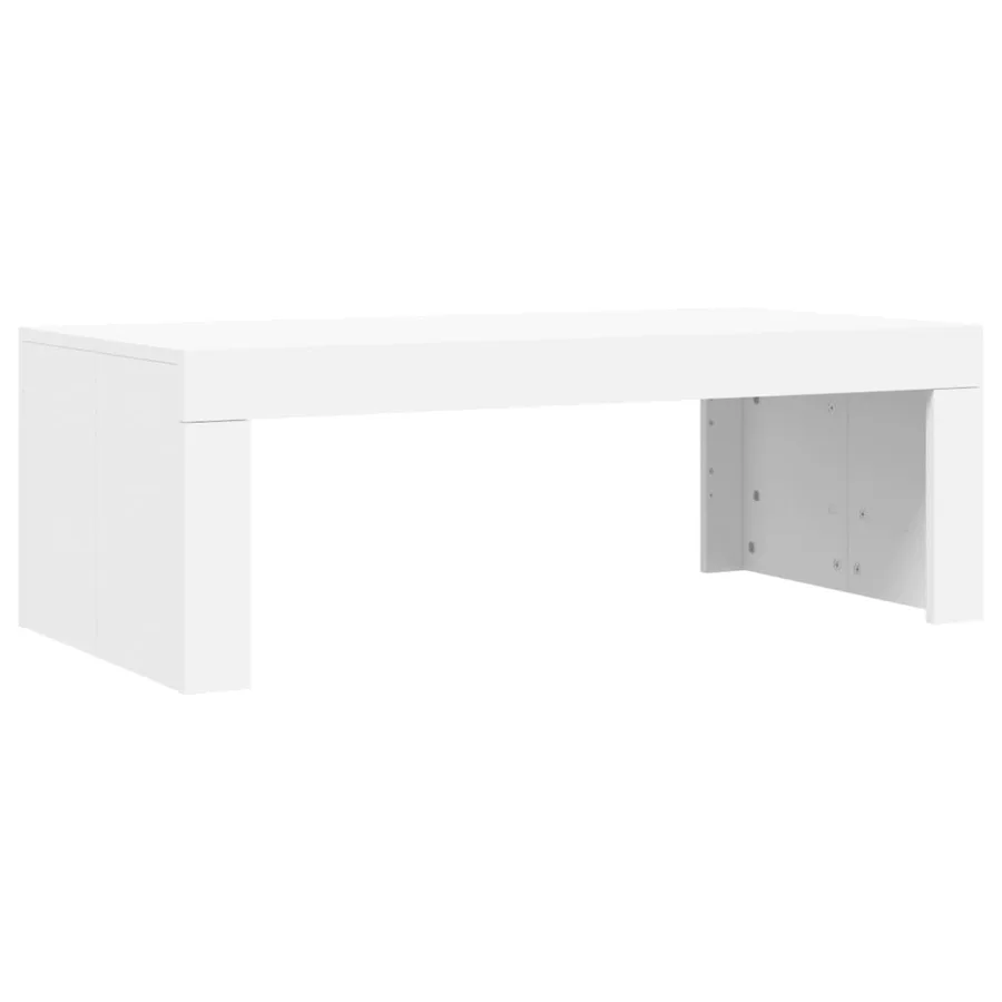 Table basse blanc 102x50x36 cm bois d'ingénierie - 6