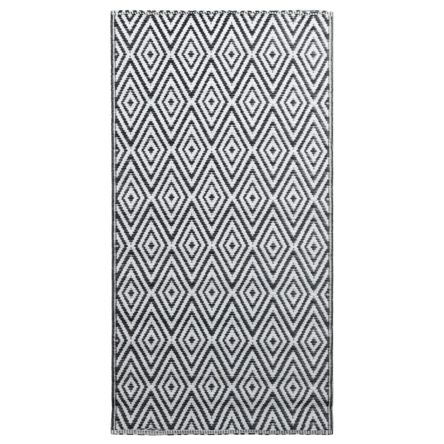 Tapis d'extérieur ARAKIL Blanc et noir 160x230 cm PP - 2