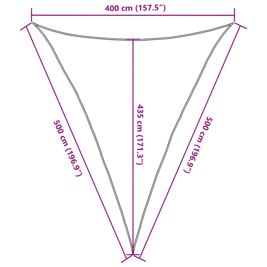 Voile d'ombrage 160 g/m² Vert foncé 4x5x5 m PEHD - 10