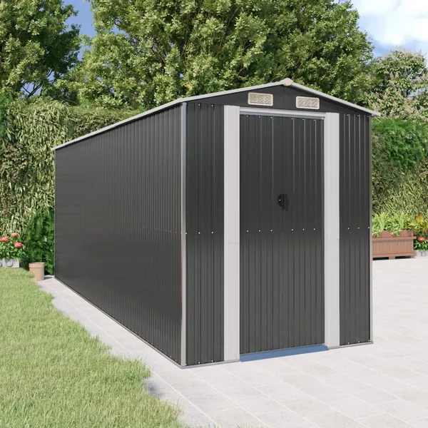 Abri de jardin Anthracite 192x523x223 cm Métal galvanisé