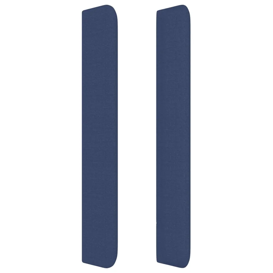 Tête de lit avec oreilles Bleu 163x16x118/128 cm Tissu - 4