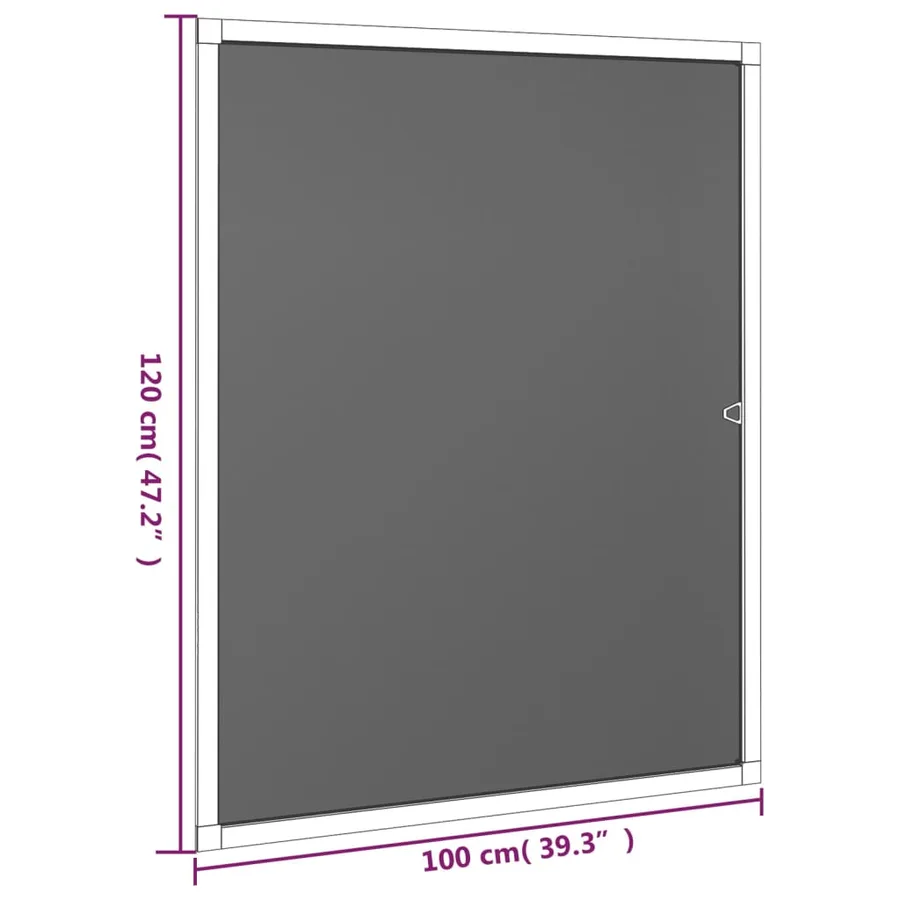 Moustiquaire pour fenêtres Marron 100x120 cm - 8