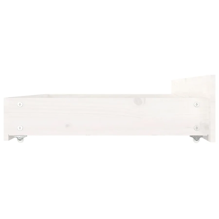 Cadre de lit sans matelas avec tiroirs blanc 160x200 cm - 9