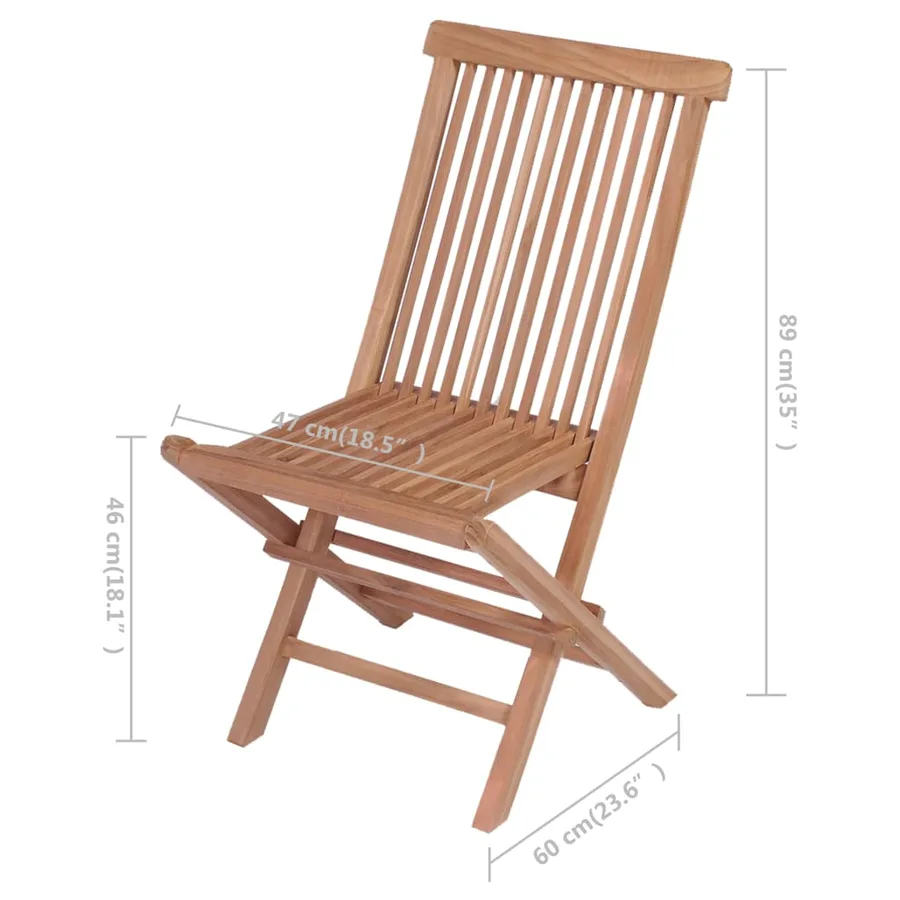Chaises de jardin avec coussins bleu clair lot de 4 Teck massif - 11