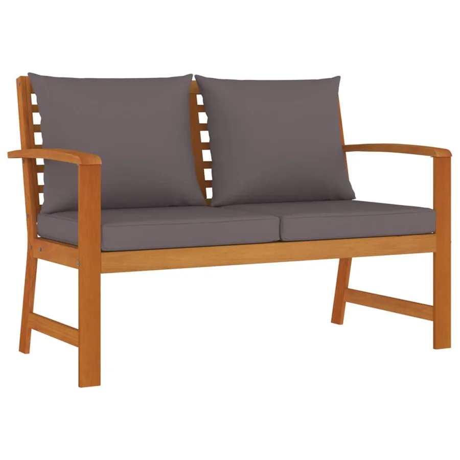 Ensemble à manger de jardin coussins 9 pcs Bois acacia - 4