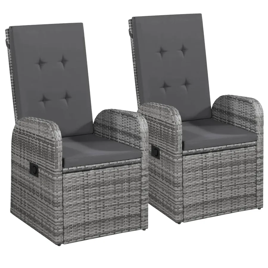 Ensemble à manger de jardin 5 pcs Gris - 4