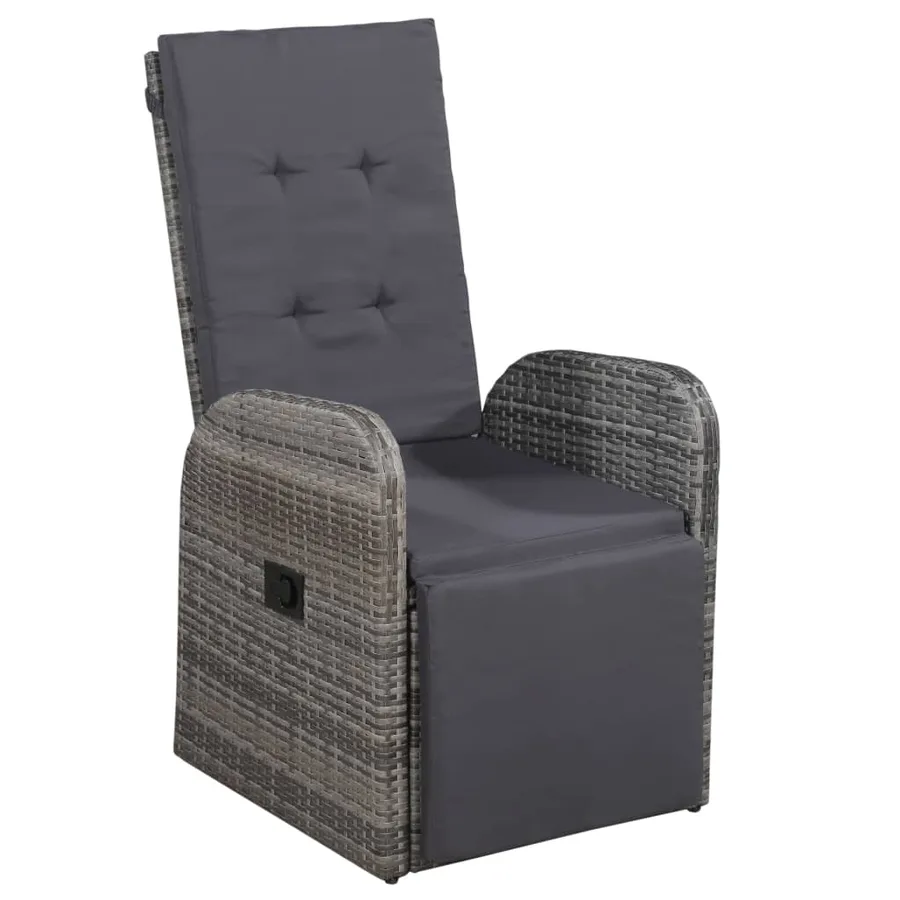 Ensemble à manger de jardin 3 pcs Gris - 8