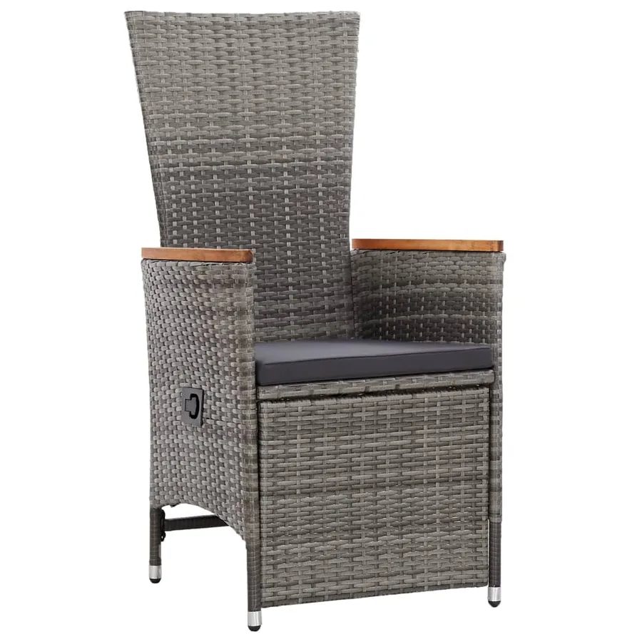 Ensemble à manger de jardin avec coussins 7 pcs Gris - 3