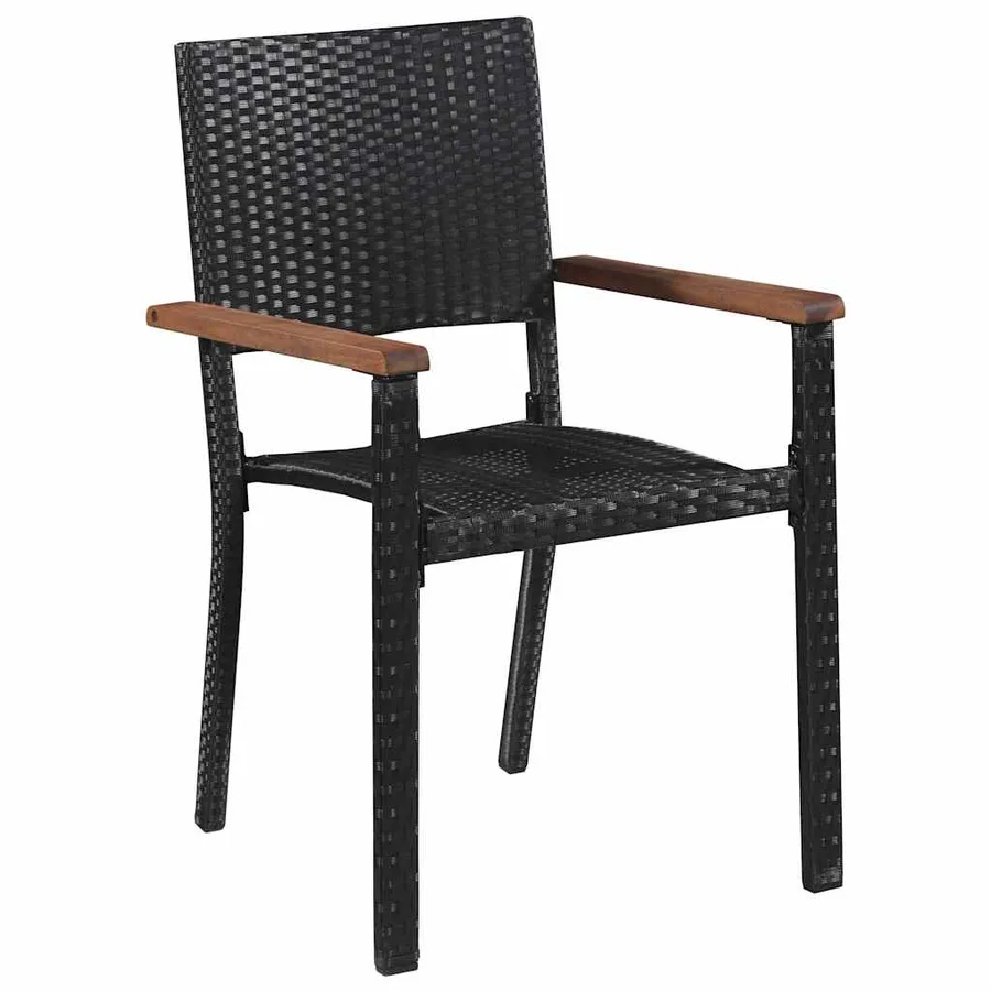 Ensemble à manger de jardin 5 pcs Noir - 5