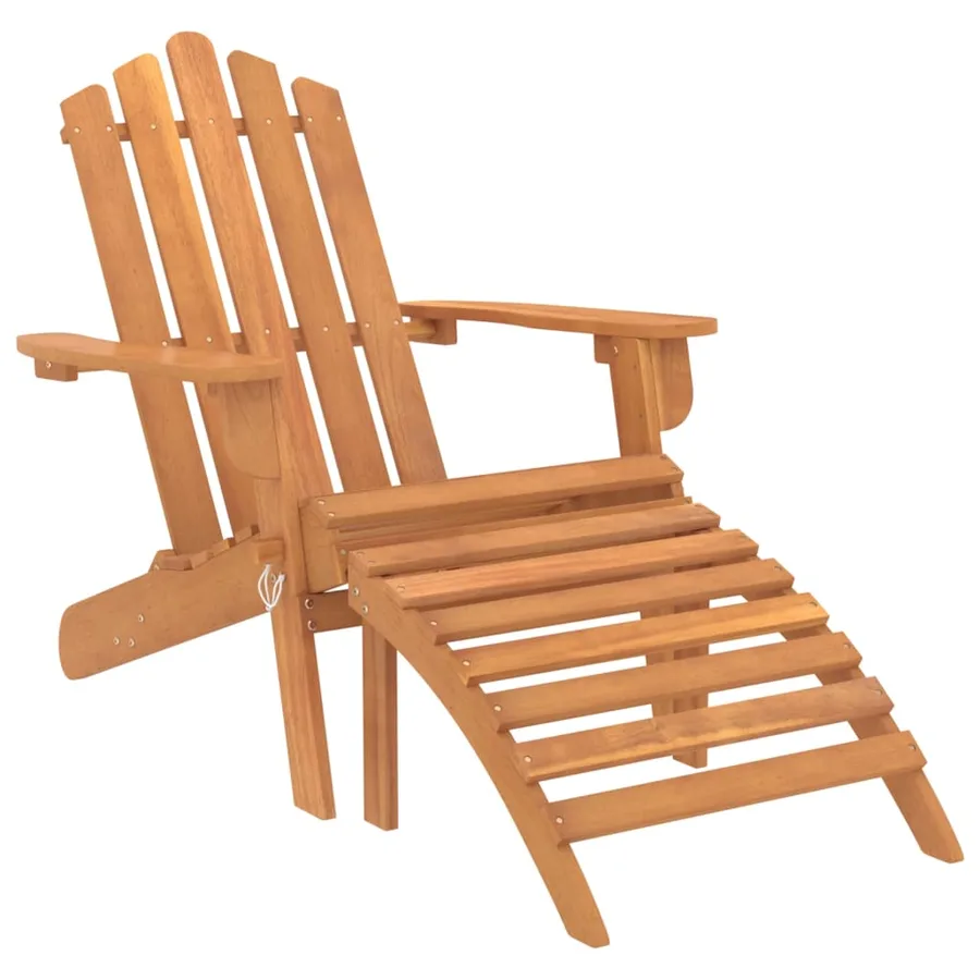 Ensemble de salon de jardin Adirondack 3 pcs bois acacia solide - 4