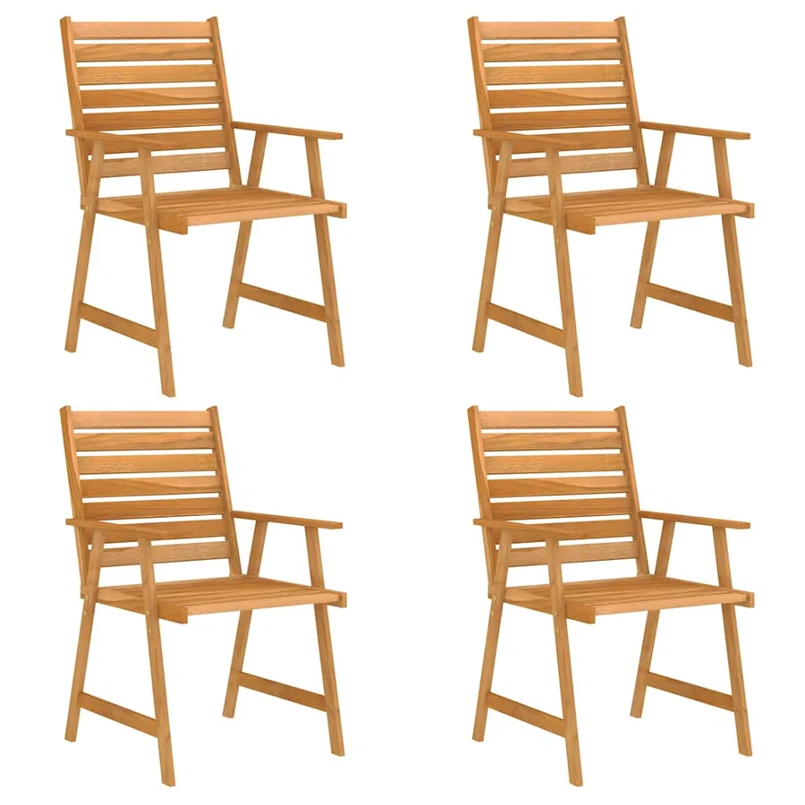 Ensemble à manger de jardin 5 pcs Bois d'acacia solide - 4