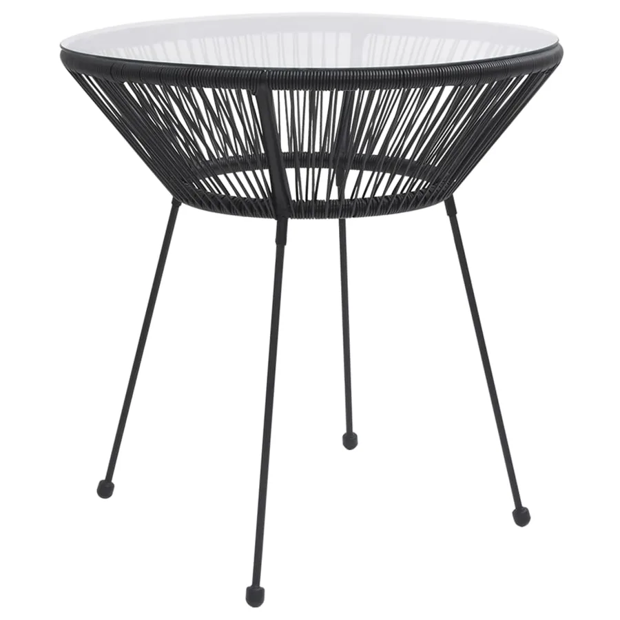 Ensemble à manger de jardin 5 pcs Noir - 4