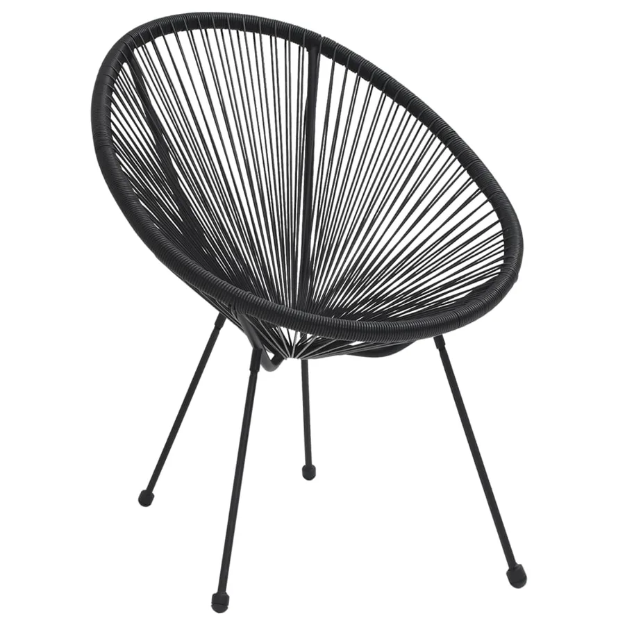 Ensemble à manger de jardin 5 pcs Noir - 6