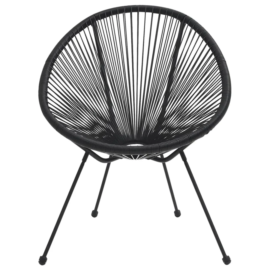 Ensemble à manger de jardin 5 pcs Noir - 7