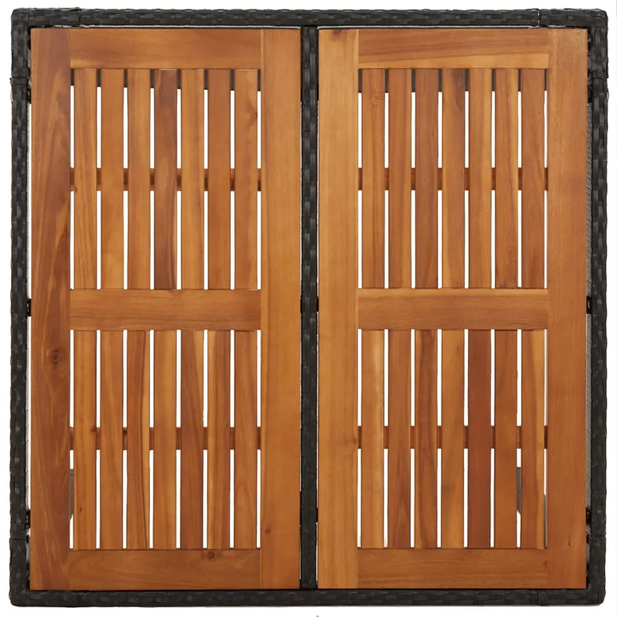Ensemble à manger de jardin avec coussins 3 pcs Noir - 9