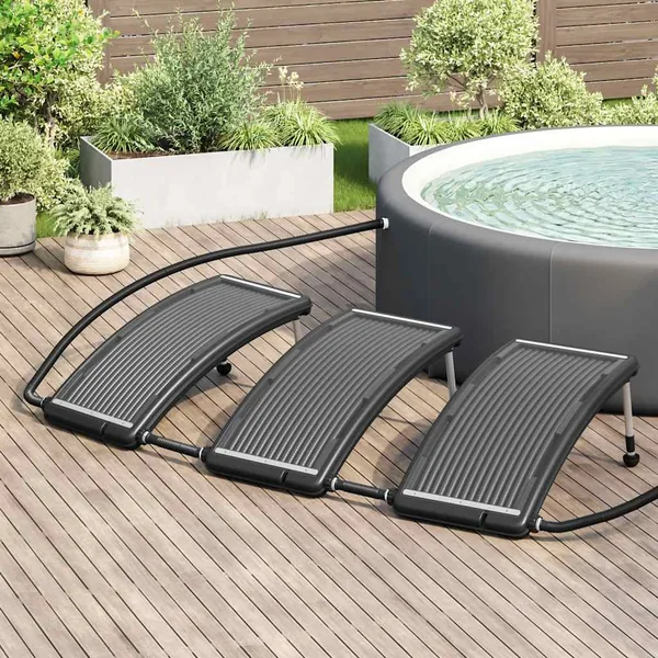 Panneaux de chauffage solaire de piscine courbés 3 pcs 110x65cm