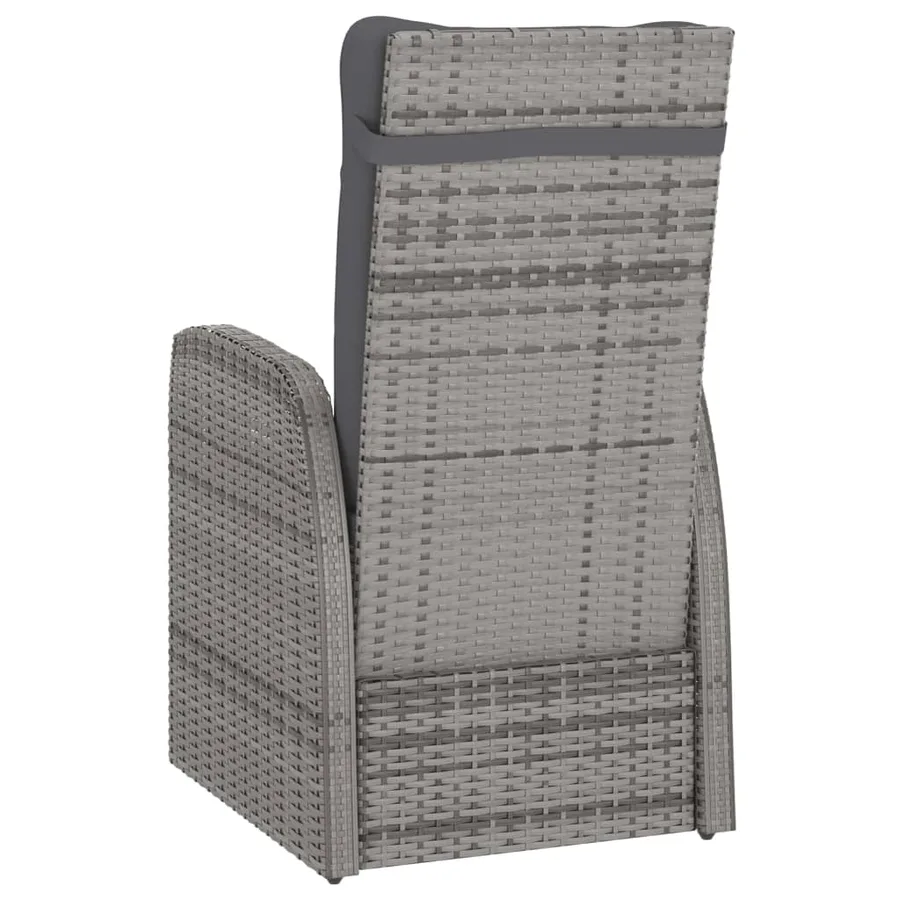 Salon de jardin 11 pcs avec coussins Résine tressée Gris - 12