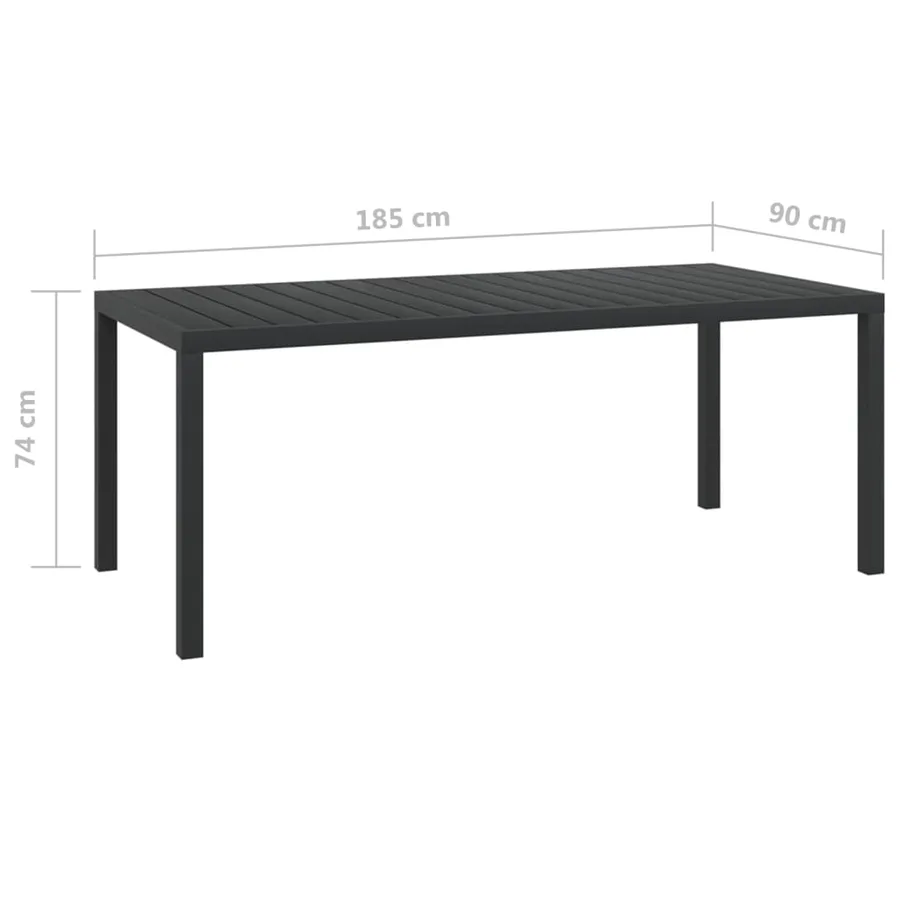 Ensemble à manger de jardin coussins 9pcs Résine tressée Noir - 15