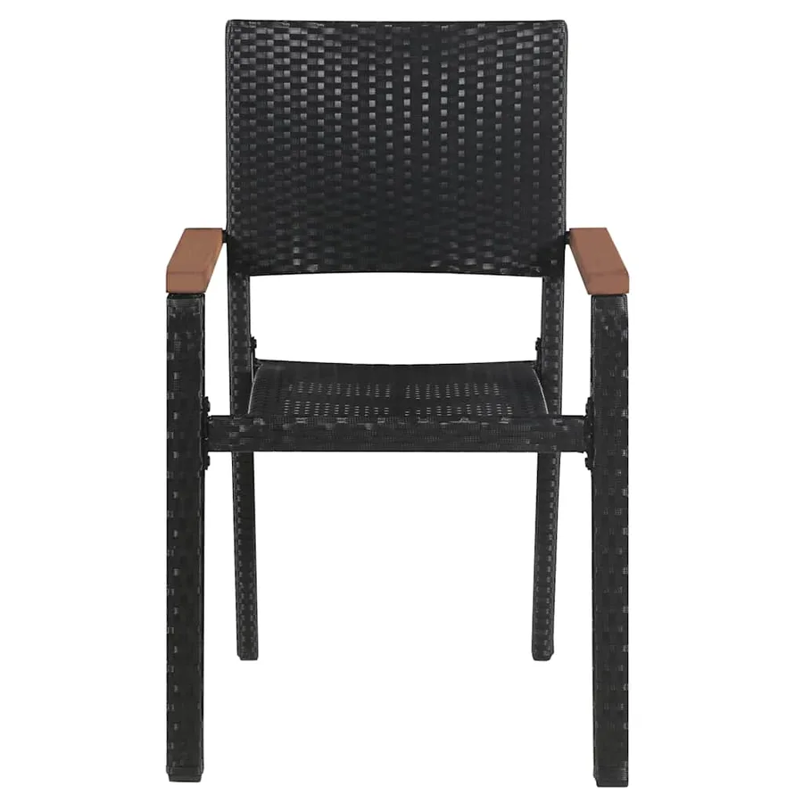 Ensemble à manger de jardin 5 pcs Noir - 4