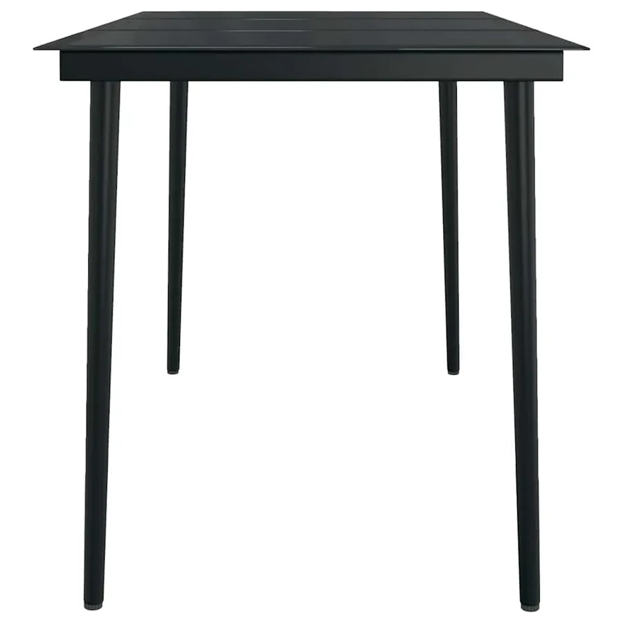 Ensemble à manger de jardin 5 pcs Noir - 7