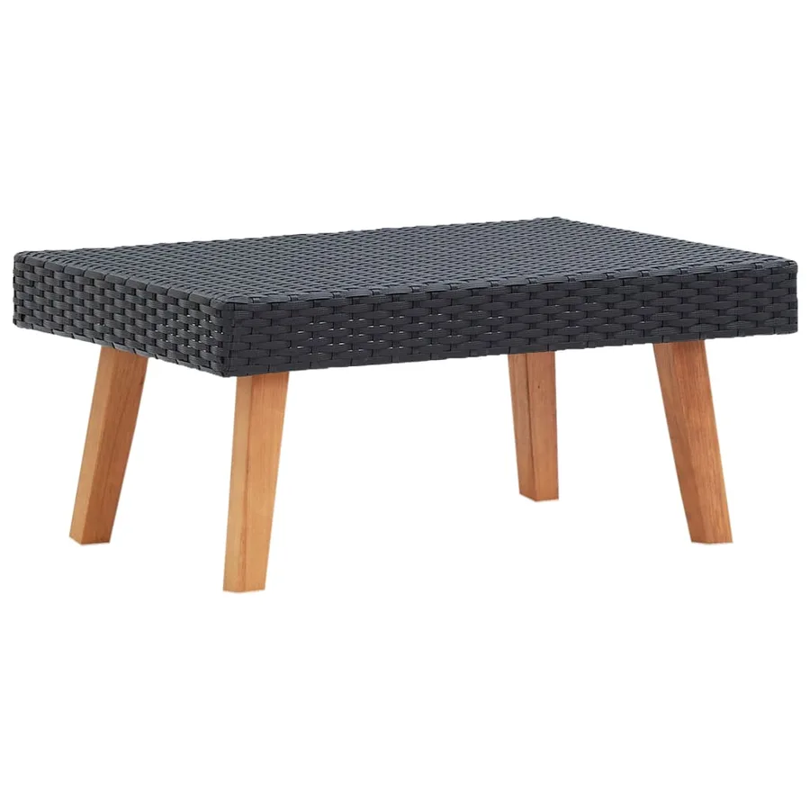 Salon de jardin 2 pcs avec coussins Résine tressée Noir - 3