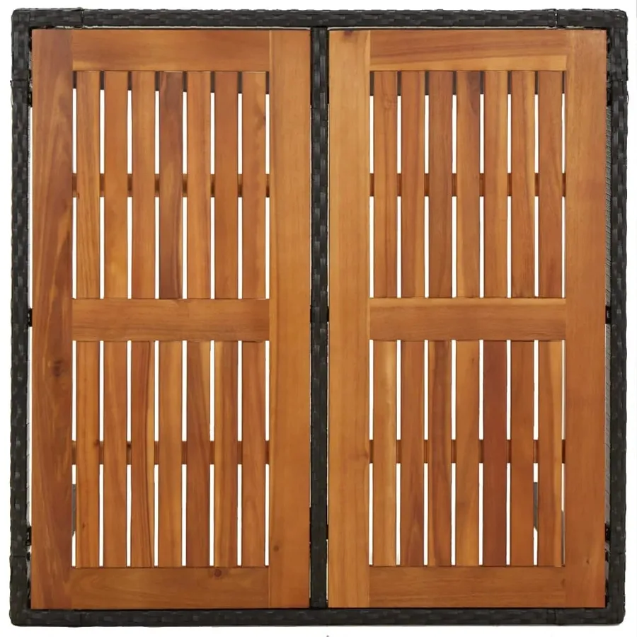 Ensemble à manger de jardin avec coussins 3 pcs Noir - 7