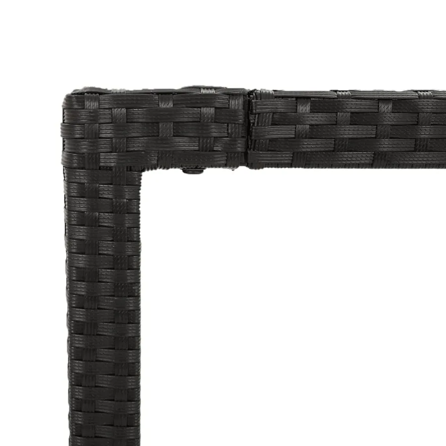 Ensemble à manger de jardin avec coussins 3 pcs Noir - 9