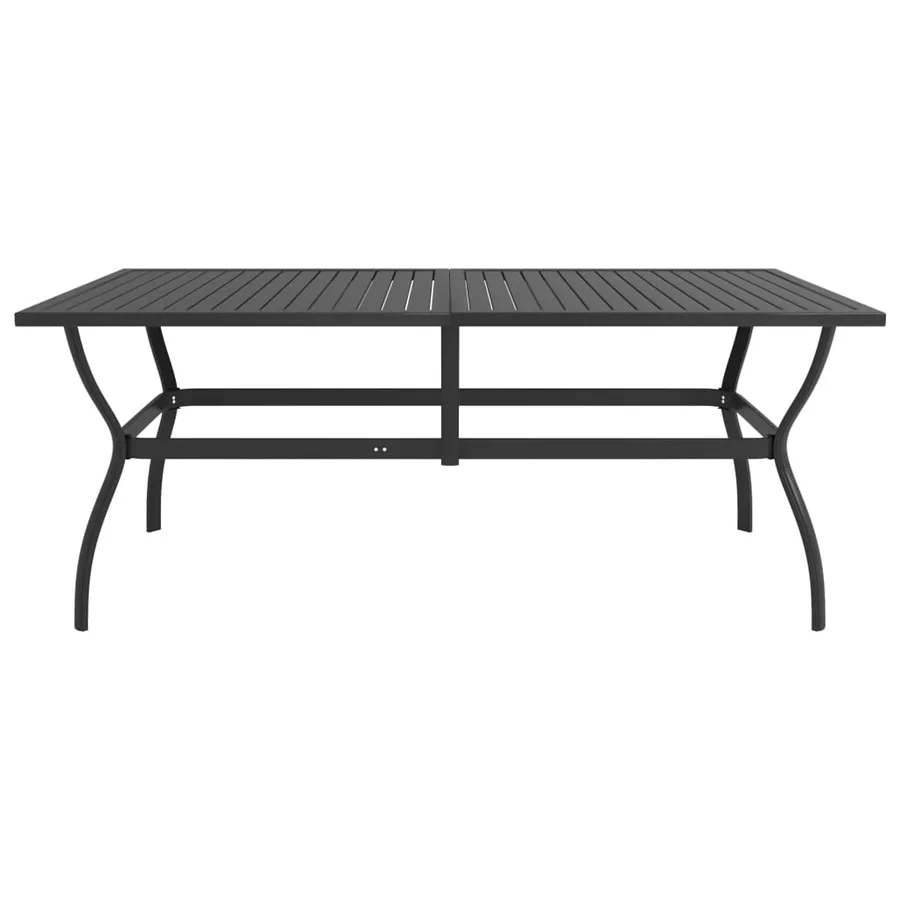 Ensemble à manger de jardin 9 pcs textilène et acier - 4