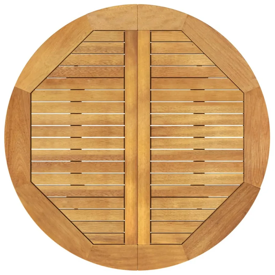 Table de jardin Ø85x75 cm Bois d'acacia solide - 4