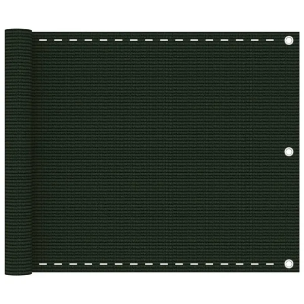 Écran de balcon Vert foncé 75x300 cm PEHD
