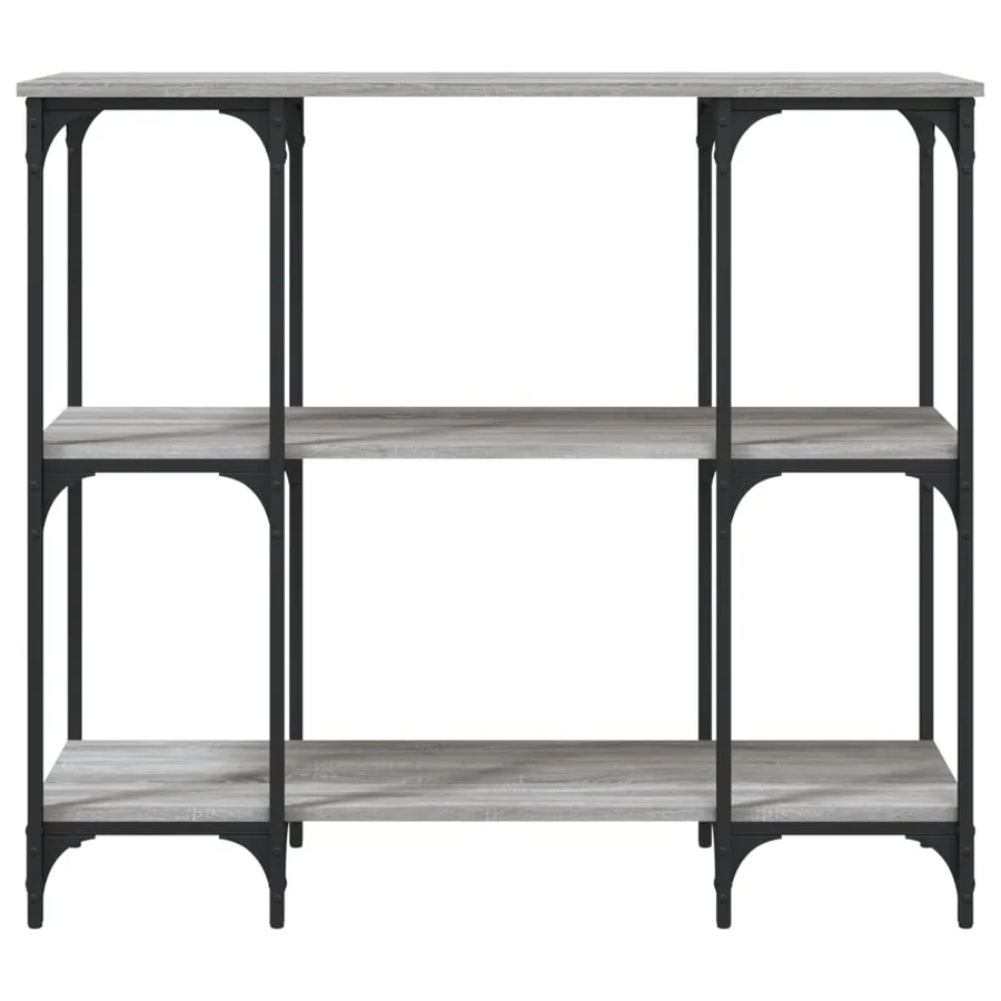 Table console sonoma gris 102x35x90 cm bois d'ingénierie - 4
