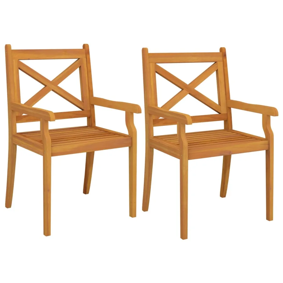 Ensemble à manger de jardin 3 pcs Bois d'acacia solide - 7