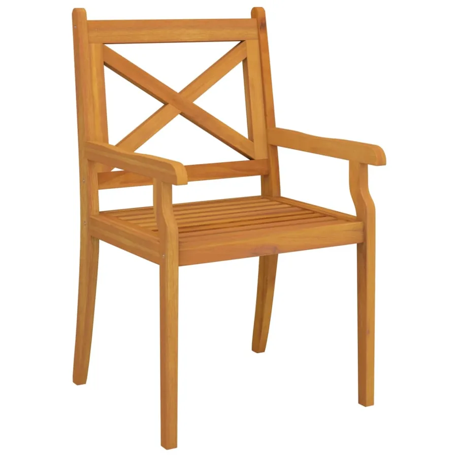Ensemble à manger de jardin 3 pcs Bois d'acacia solide - 8