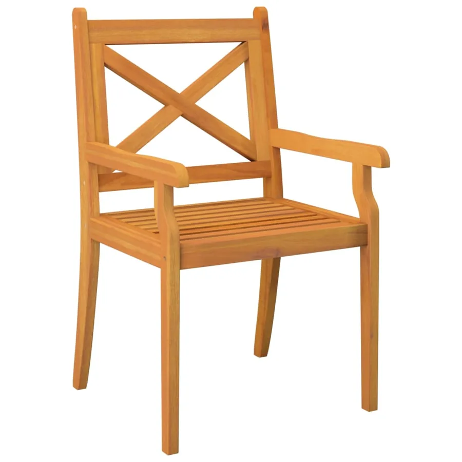 Ensemble à manger de jardin 5 pcs Bois d'acacia solide - 8