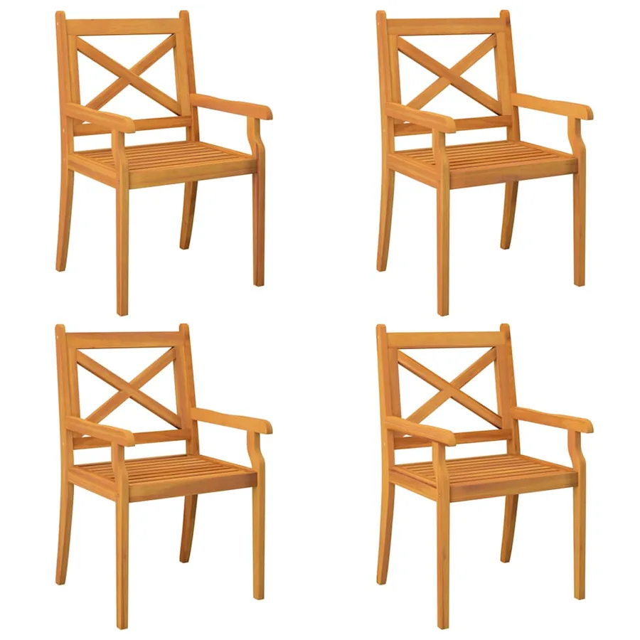Ensemble à manger de jardin 5 pcs Bois d'acacia solide - 7