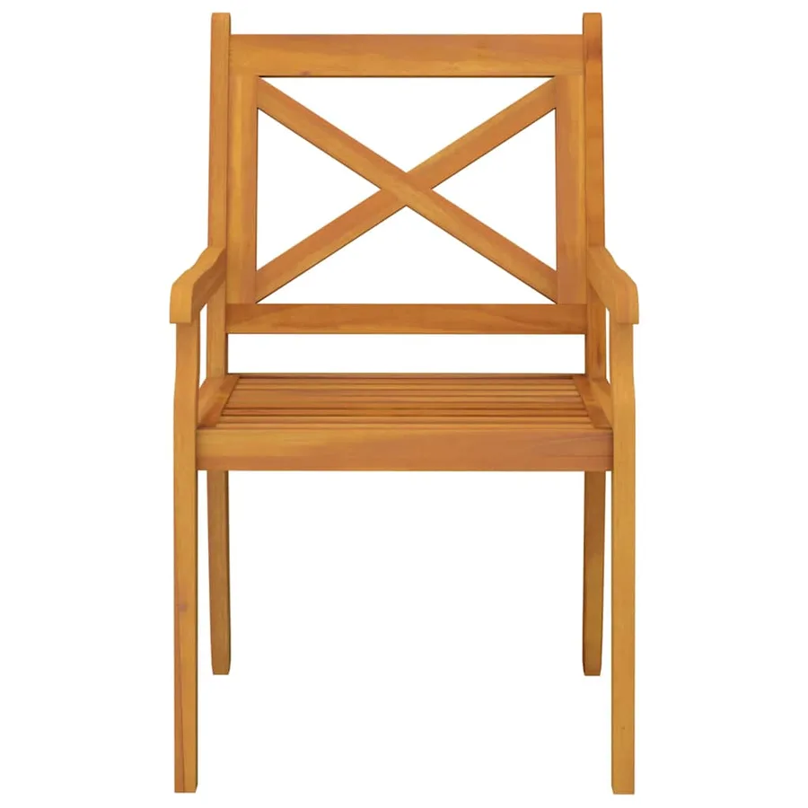 Ensemble à manger de jardin 5 pcs Bois d'acacia solide - 9