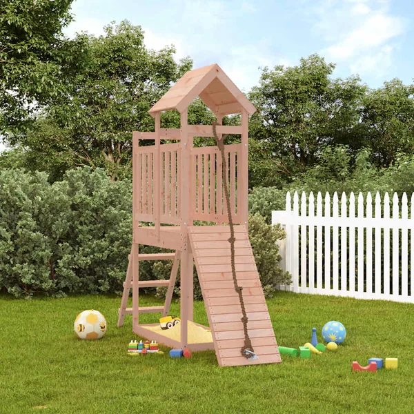 Maisonnette de jeu avec mur d'escalade bois massif Douglas