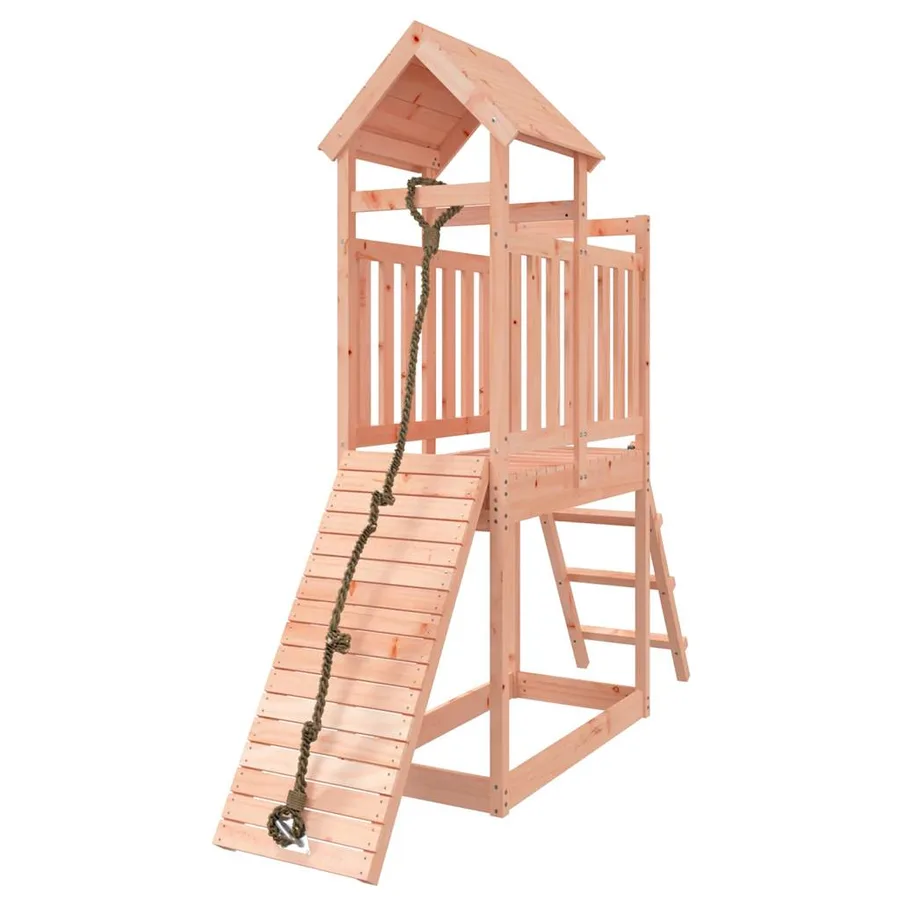 Maisonnette de jeu avec mur d'escalade bois massif Douglas - 3