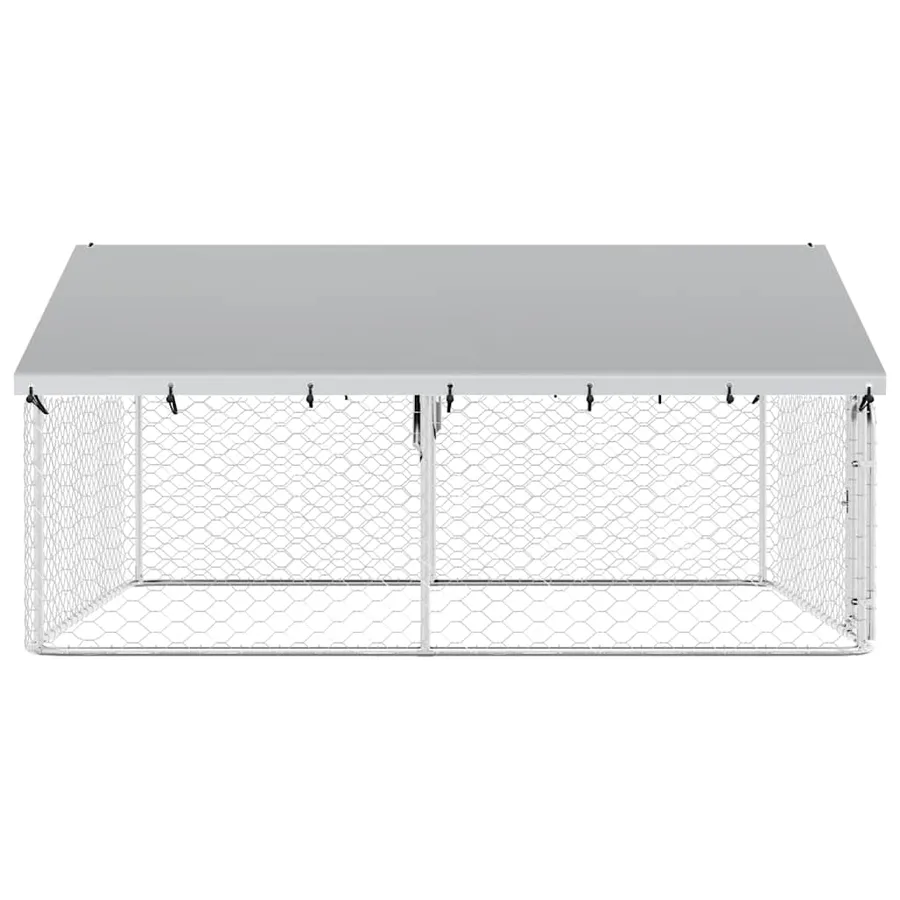 Chenil extérieur avec toit 300x300x150 cm - 8