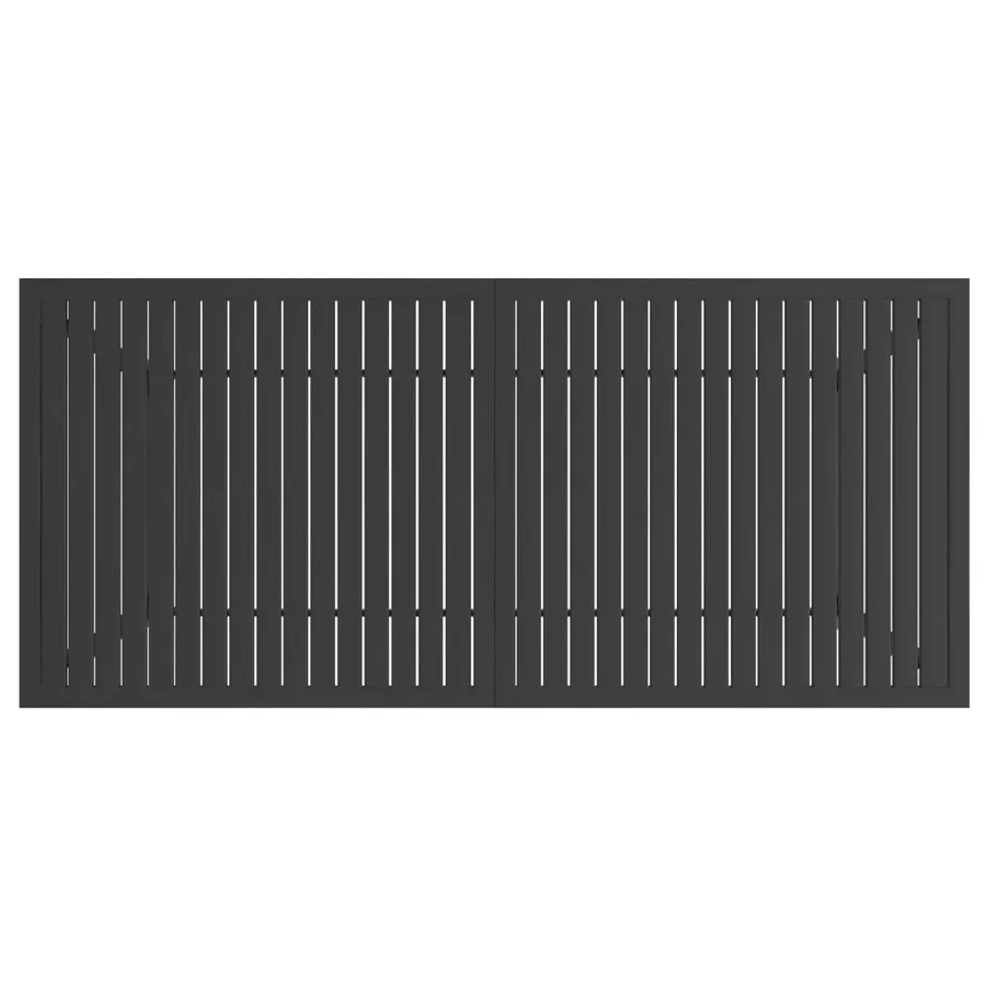 Table de jardin Anthracite 190x80x72 cm Acier - 4